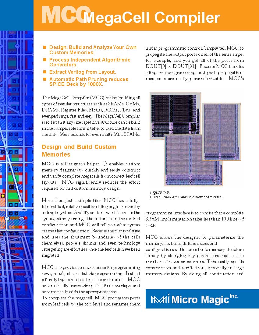 MCC MegaCell Compiler